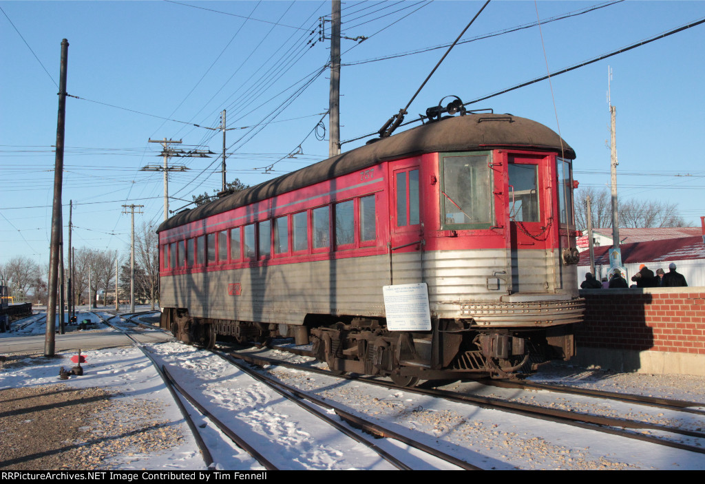 North Shore Line #757 in the Snow